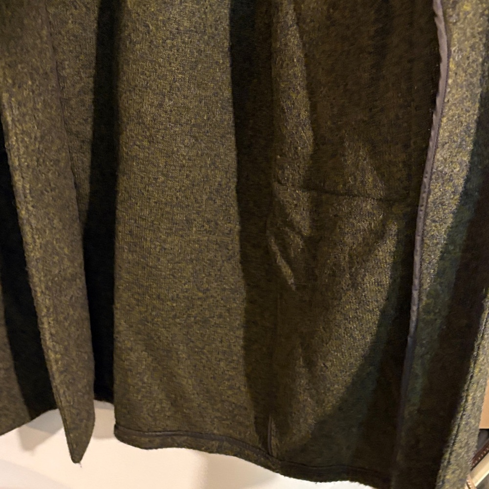 Banana republic women’s Long Olive Green Wool Blend Overcoat size large - Picture 8 of 10